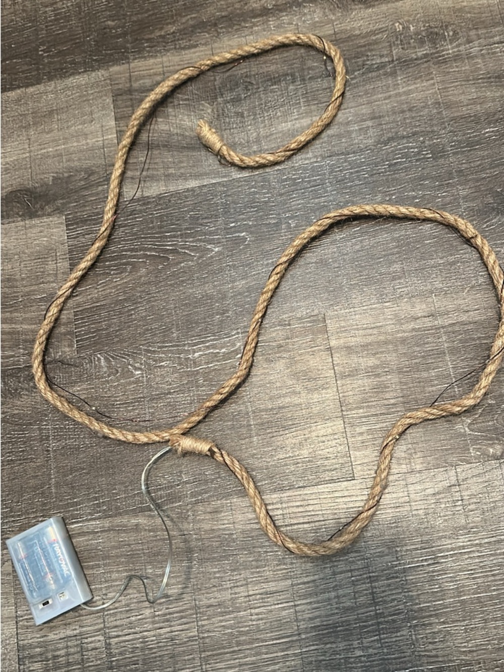 Jute Rope LED Strand with Battery Pack
